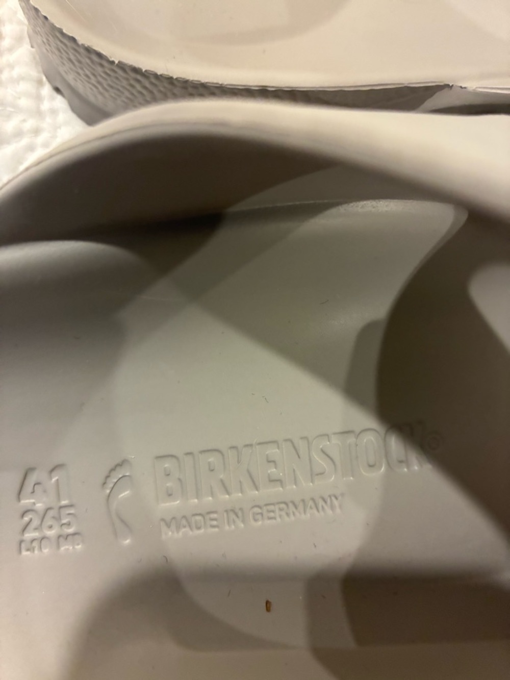 Birkenstock Light Gray Double Buckle Slide Sandals Size 41 NWOT - Picture 3 of 6